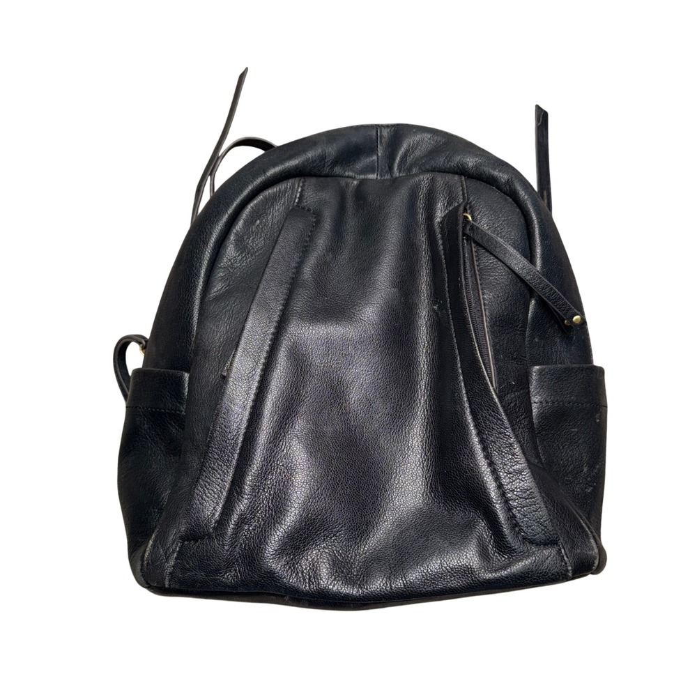 Lodis Backpack Women Medium Black Good Leather Zippered Minimalist Bag